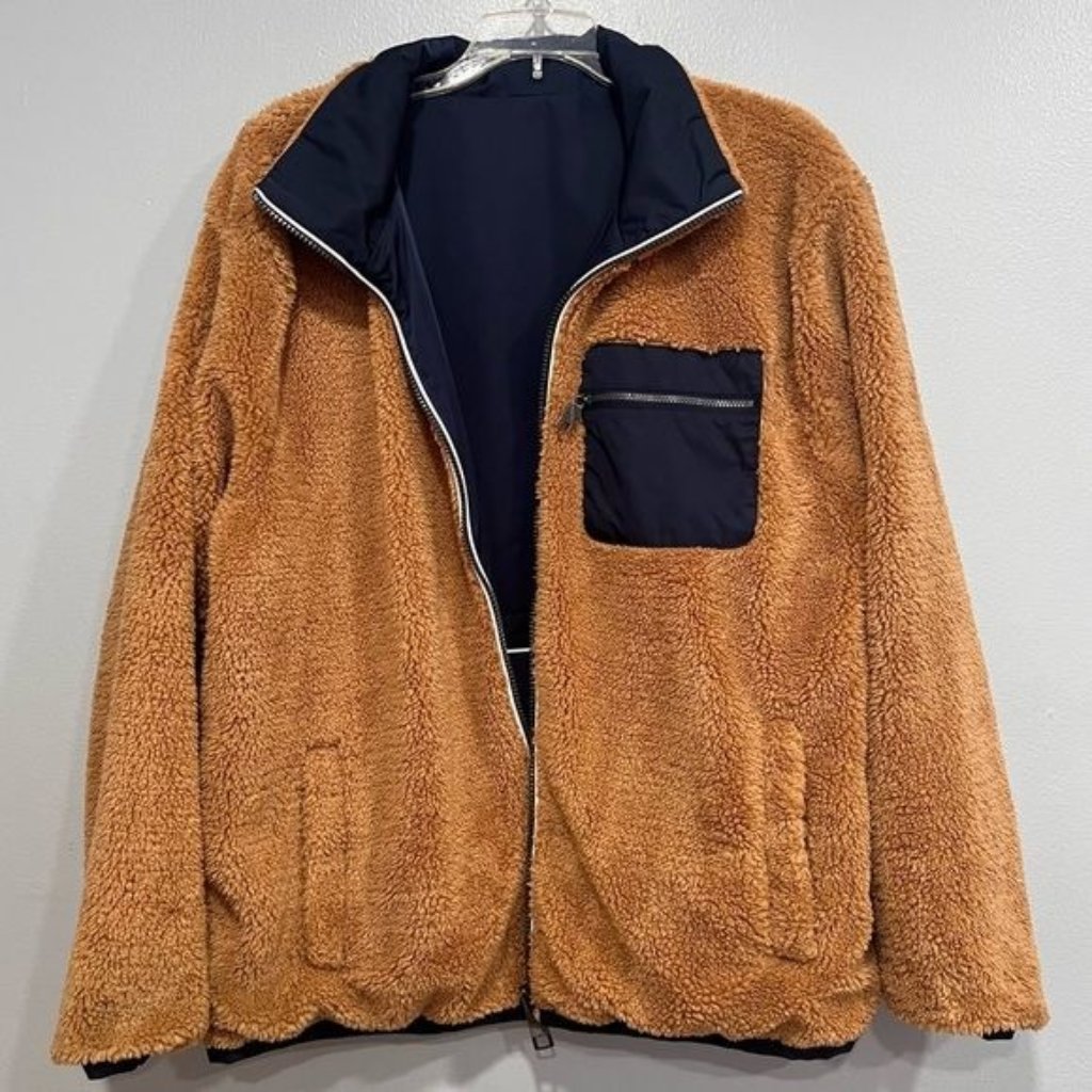Hollister Teddy Bear Reversible Jacket Size L